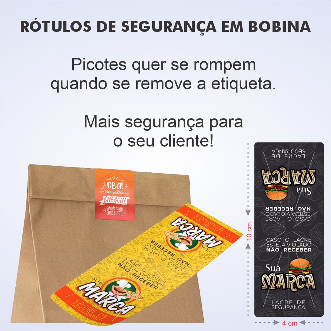 Rótulos de segurança em bobina